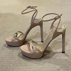 Stuart Weitzman Bambina Aniline Heels in Nude